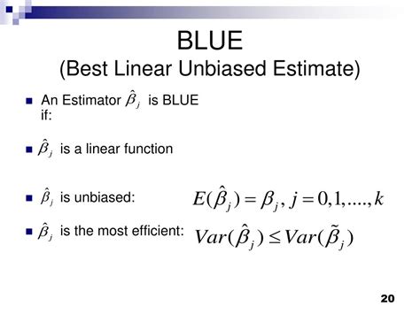 best linear unbiased estimator|calculate the bias of the slope estimator.